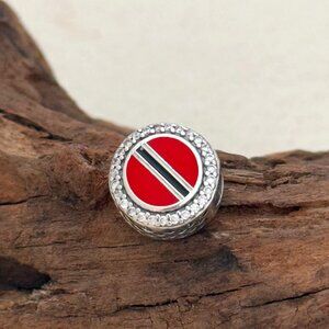 Pandora Trinidad and Tobago Flag Exclusive Bead S925 Silver Charm For Bracelet